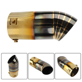 Brand New Gold/Black Stainless Steel Car Exhaust Muffler Tip Straight Pipe 3'' Inlet