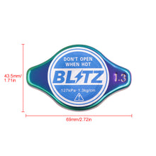 Load image into Gallery viewer, Brand New JDM 1.3bar 9mm Blitz Racing Neo Chrome Racing Cap High Pressure Radiator Cap For Universal