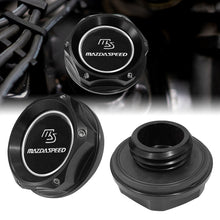 Load image into Gallery viewer, Brand New JDM Mazdaspeed Black Aluminum Engine Oil Fuel Filler Cap Billet For Mazda