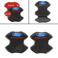 Load image into Gallery viewer, BRAND NEW UNIVERSAL 2PCS FORD RACING REAL CARBON FIBER ANTI-SCRATCH DOOR HANDLE PROTECTOR