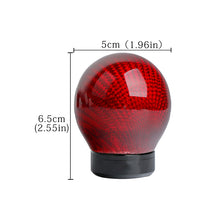 Load image into Gallery viewer, Brand New Universal Real Carbon Fiber Red Round Ball Manual Car Racing Gear Shift Knob Shifter M12 M10 M8