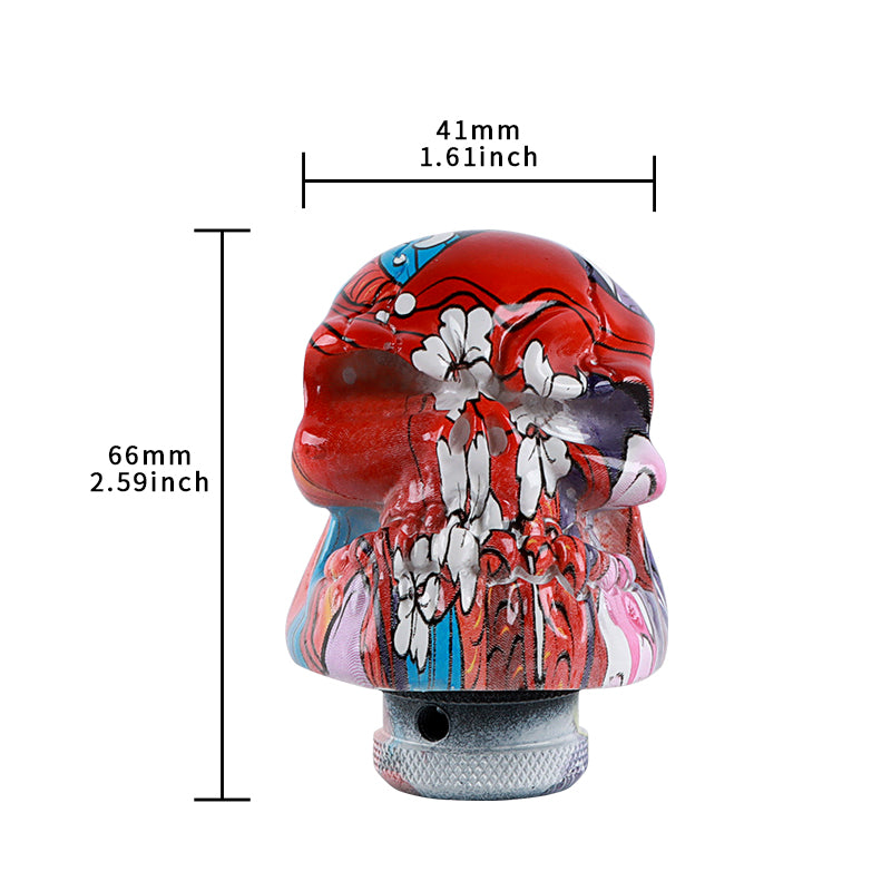 Brand New Universal V2 Skull Head Style Design Car Manual Stick Shifter Gear Shift Knob M8 M10 M12