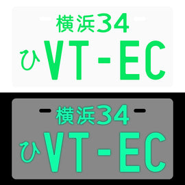 Brand New Universal JDM VT-EC Aluminum Japanese License Plate Led Light Plate