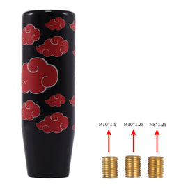 Brand New 12CM Universal Naruto Akatsuki Cloud Glossy Black Stick Manual Car Gear Shift Knob Shifter M8 M10 M12