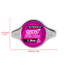 Load image into Gallery viewer, Brand New JDM 1.3bar 9mm Subaru STI Chrome Racing Cap High Pressure Radiator Cap