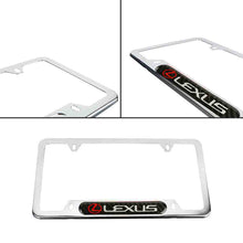 Load image into Gallery viewer, Brand New Universal 1PCS LEXUS Chrome Metal License Plate Frame