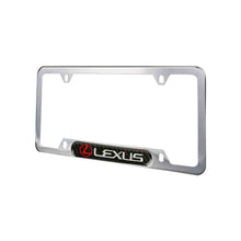 Load image into Gallery viewer, Brand New Universal 2PCS LEXUS Chrome Metal License Plate Frame