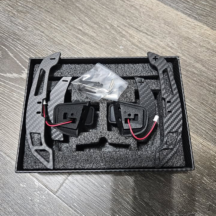 BRAND NEW 2021-2024 Volkswagen MK8 Golf 8 GTI/R Real Carbon Fiber Replacement Magnetic Paddle Shifter