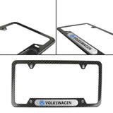 Brand New Universal 1PCS Volkswagen Carbon Fiber Look Metal License Plate Frame