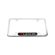 Load image into Gallery viewer, Brand New Universal 1PCS LEXUS Chrome Metal License Plate Frame