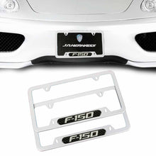 Load image into Gallery viewer, Brand New Universal 2PCS F-150 Silver Metal License Plate Frame