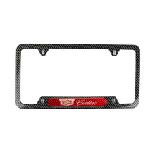 Load image into Gallery viewer, Brand New Universal 1PCS Cadillac Carbon Fiber Look Metal License Plate Frame