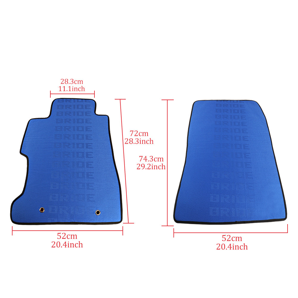 BRAND NEW 2012-2015 Honda Civic Bride Fabric Blue Custom Fit Floor Mats Interior Carpets LHD