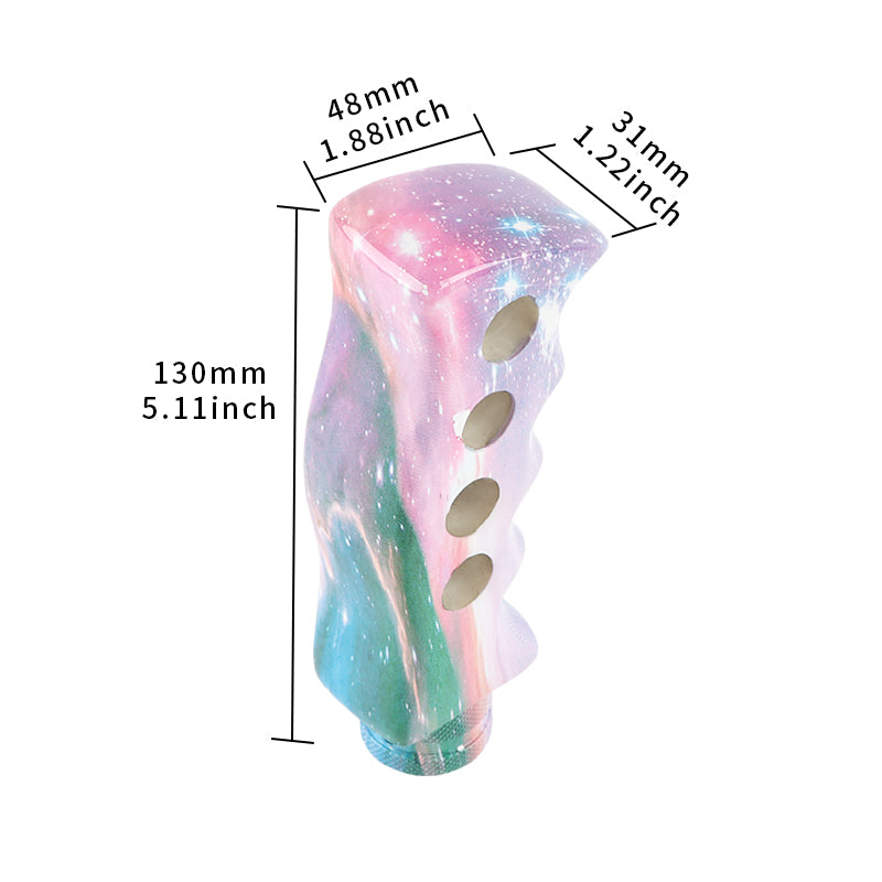 Brand New Universal Star Galaxy Slotted Pistol Grip Handle Manual Gear Shift Knob Shifter M8 M10 M12