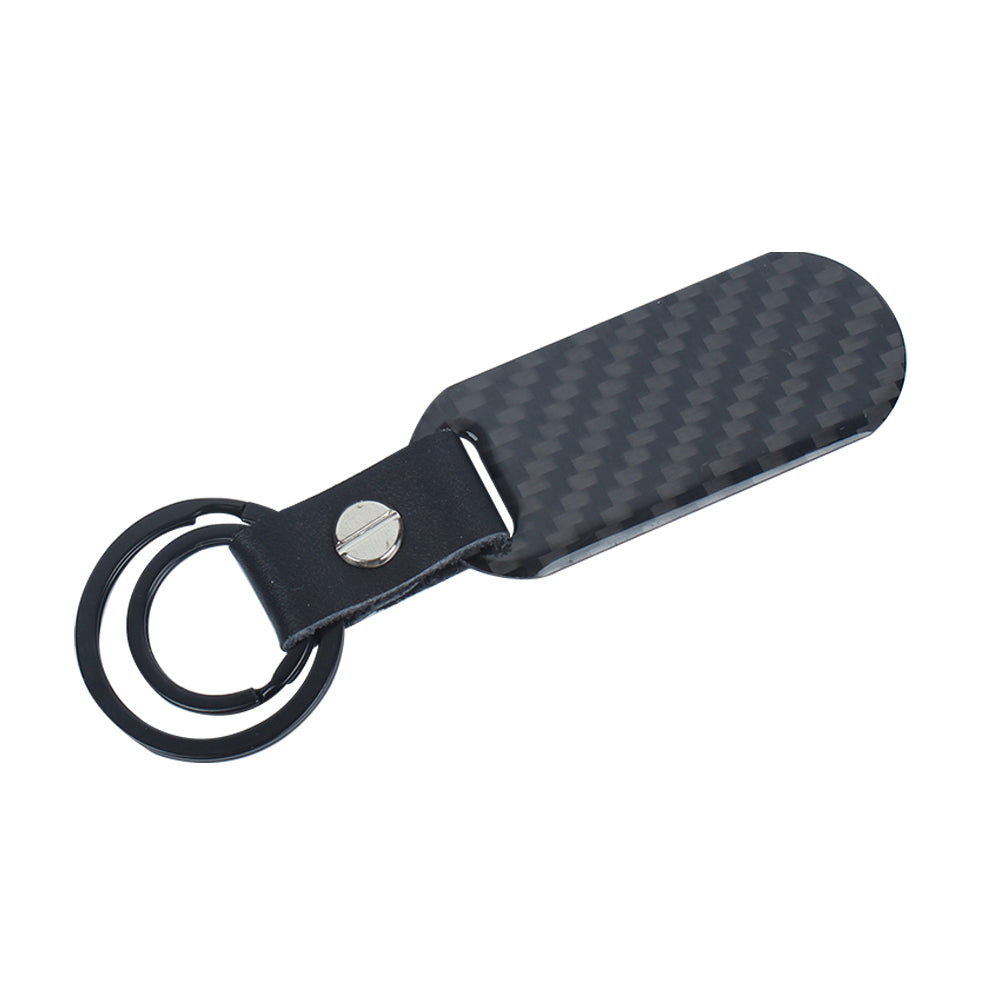 Brand New Universal 100% Real Carbon Fiber Keychain Key Ring For Tesla