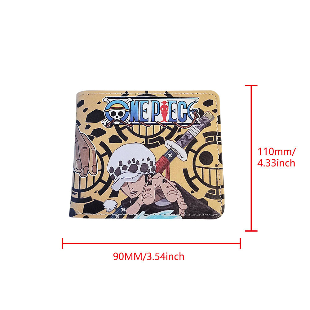 Brand New Unisex One Piece Anime Purse Short Bifold Fashion Leather Wallet