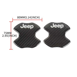 BRAND NEW UNIVERSAL 2PCS JEEP REAL CARBON FIBER ANTI-SCRATCH DOOR HANDLE PROTECTOR