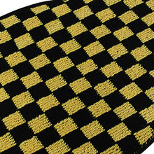 Load image into Gallery viewer, Brand New 4PCS UNIVERSAL CHECKERED GOLD Racing Fabric Car Floor Mats Interior Carpets