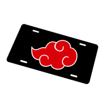 Load image into Gallery viewer, Brand New Universal 1PCS JDM ANIME NARUTO AKATSUKI CLOUD Metal Aluminum License Plate