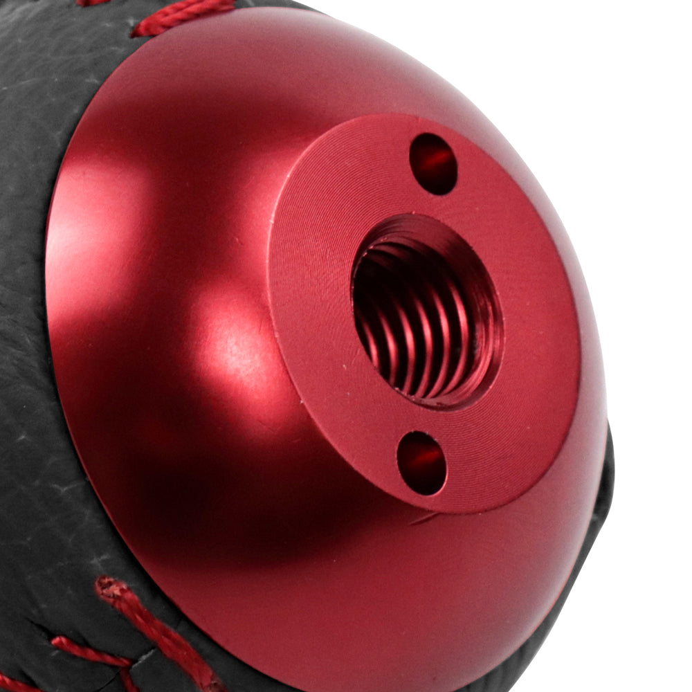BRAND NEW JDM Mugen Leather 6 Speed Shift Knob Black / Red HONDA CRZ Type R Civic FA5 FG2 SI