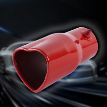 Load image into Gallery viewer, Brand New Universal Red Heart Shaped Stainless Steel Car Exhaust Pipe Muffler Tip Trim Staight