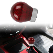 Load image into Gallery viewer, Brand New Universal Real Carbon Fiber Red Round Ball Manual Car Racing Gear Shift Knob Shifter M12 M10 M8
