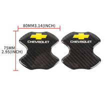 Load image into Gallery viewer, BRAND NEW UNIVERSAL 2PCS CHEVROLET REAL CARBON FIBER ANTI-SCRATCH DOOR HANDLE PROTECTOR
