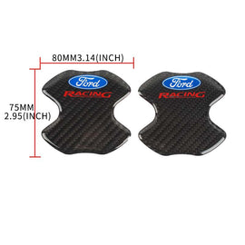 BRAND NEW UNIVERSAL 2PCS FORD RACING REAL CARBON FIBER ANTI-SCRATCH DOOR HANDLE PROTECTOR