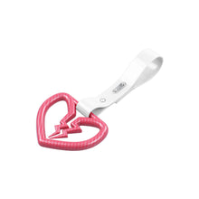 Load image into Gallery viewer, Brand New Pink Broken Heart Carbon Fiber JDM TSURIKAWA Ring Subway Train Bus Handle Strap Charm Drift