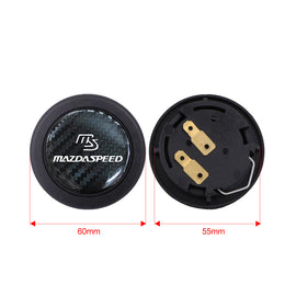 Brand New Universal Mazdaspeed Car Horn Button Black Steering Wheel Center Cap