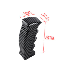 Brand New Universal Carbon Fiber Style Aluminum Slotted Pistol Grip Handle Manual Gear Shift Knob Shifter M8 M10 M12