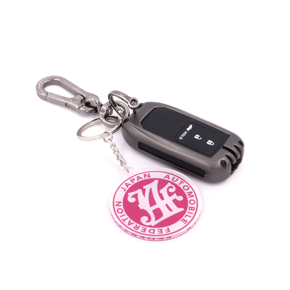 BRAND NEW DARK PINK JAF JAPAN AUTOMOBILE FEDERATION KEYCHAIN JDM Racing Car Styling Keychain Drift Key Phone Holder