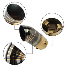 Load image into Gallery viewer, Brand New Gold/Black Stainless Steel Car Exhaust Muffler Tip Straight Pipe 3&#39;&#39; Inlet