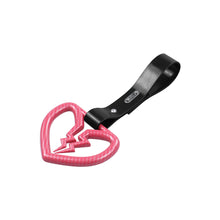 Load image into Gallery viewer, Brand New Pink Broken Heart Carbon Fiber JDM TSURIKAWA Ring Subway Train Bus Handle Strap Charm Drift