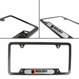 Brand New Universal 1PCS Roush Performance Carbon Fiber Look Metal License Plate Frame