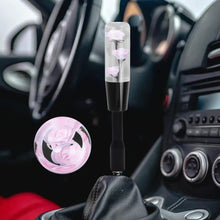 Load image into Gallery viewer, Brand New JDM 15CM Pink Real Flowers Manuel Gear Stick Shift Knob M8 M10 M12 &amp; Black Shifter Extender Extension