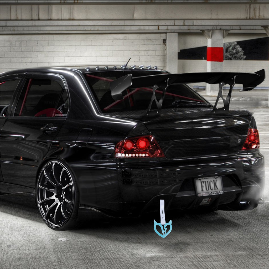 Brand New Devil Demon Broken Heart Teal Glow In The Dark JDM TSURIKAWA Ring Subway Train Bus Handle Strap Charm Drift
