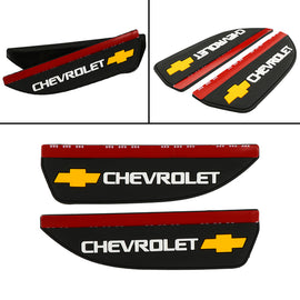 BRAND NEW 2PCS CHEVROLET Black Rubber Car Rear View Side Mirror Rain Board Eyebrow Guard Sun Visor