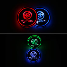 Load image into Gallery viewer, BRAND NEW UNIVERSAL 2PCS BUICK Switchable Seven Colorful LED Car Cup Holder Mat Coaster Pad