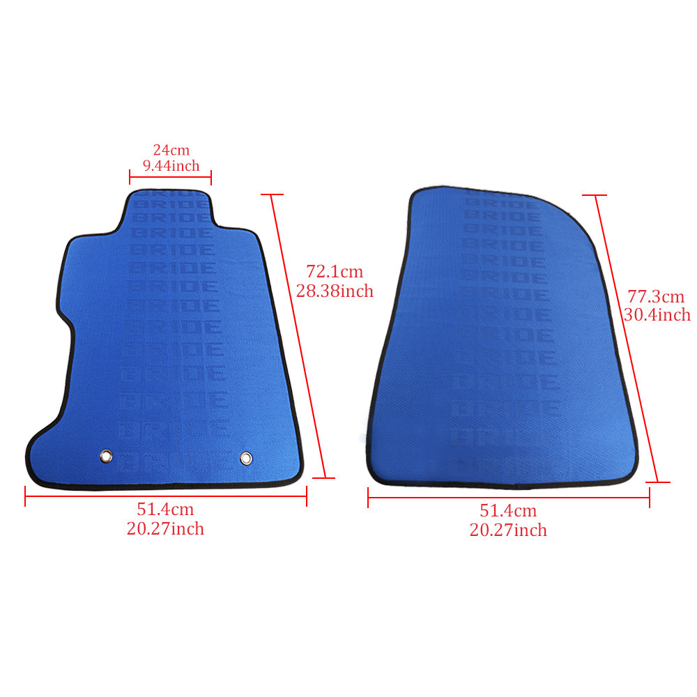 BRAND NEW 2006-2011 Honda Civic Bride Fabric Blue Custom Fit Floor Mats Interior Carpets LHD