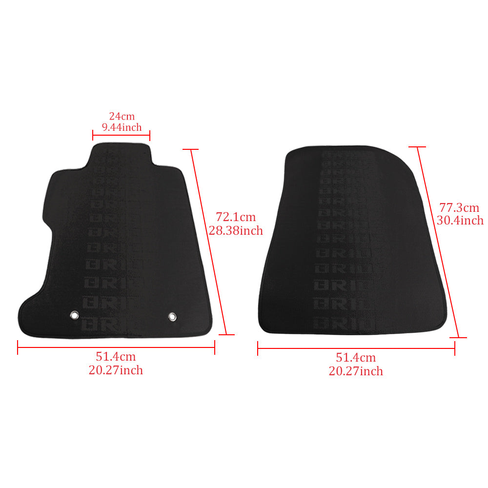 BRAND NEW 2006-2011 Honda Civic Bride Fabric Black Custom Fit Floor Mats Interior Carpets LHD