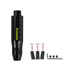 Load image into Gallery viewer, Brand New Universal Momo Carbon Aluminum Automatic Stick Gear Shift Knob Lever Shifter