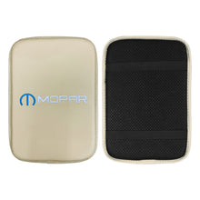 Load image into Gallery viewer, BRAND NEW UNIVERSAL MOPAR BEIGE Car Center Console Armrest Cushion Mat Pad Cover Embroidery