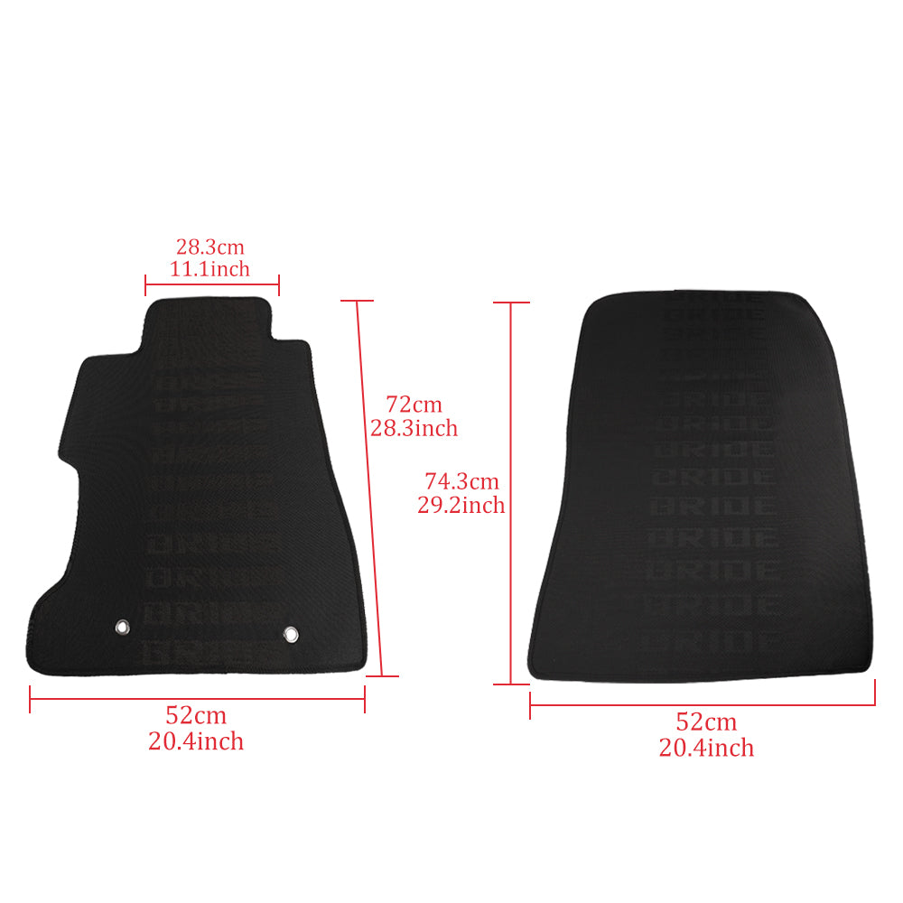 BRAND NEW 2012-2015 Honda Civic Bride Fabric Black Custom Fit Floor Mats Interior Carpets LHD