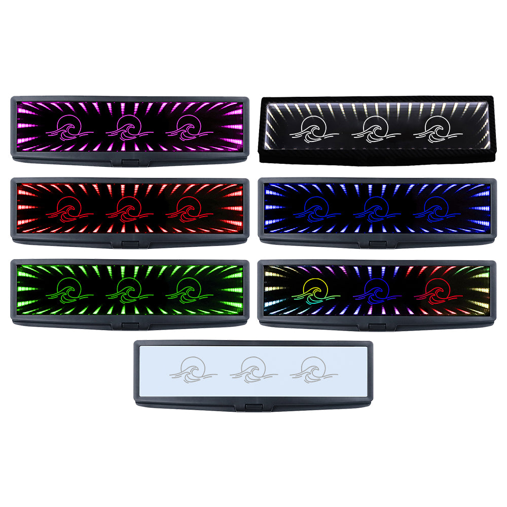 BRAND NEW UNIVERSAL JDM SUN OCEAN MULTI-COLOR GALAXY MIRROR LED LIGHT CLIP-ON REAR VIEW WINK REARVIEW