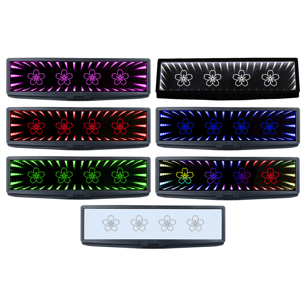 BRAND NEW UNIVERSAL JDM FLOWER MULTI-COLOR GALAXY MIRROR LED LIGHT CLIP-ON REAR VIEW WINK REARVIEW