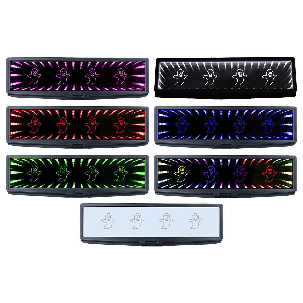 BRAND NEW UNIVERSAL JDM V2 GHOST MULTI-COLOR GALAXY MIRROR LED LIGHT CLIP-ON REAR VIEW WINK REARVIEW