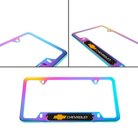 Brand New Universal 1PCS Chevrolet Neo Chrome Metal License Plate Frame