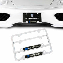 Load image into Gallery viewer, Brand New Universal 2PCS Mopar Silver Metal License Plate Frame