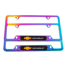 Load image into Gallery viewer, Brand New Universal 2PCS Chevrolet Neo Chrome Metal License Plate Frame